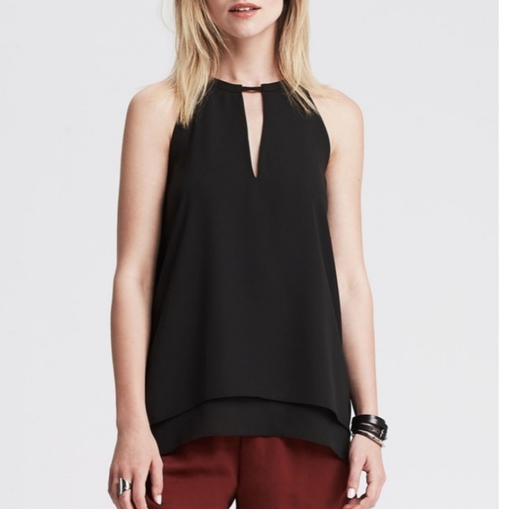 Banana Republic Hi Lo Keyhole Halter